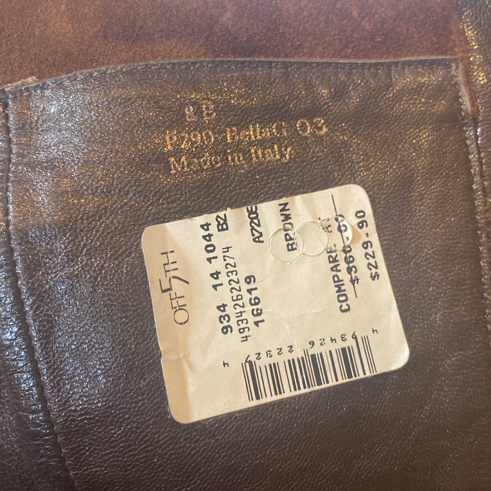 Coach Suade Long Boots, Size 8 B in Chestnut , Zip Closure, Leather Trims - Picture 15 of 15